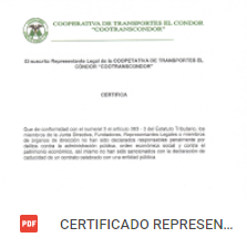 CERTIFICADO REPRESENTANTE LEGAL IDEONIDAD JUNTA DIRECTIVA